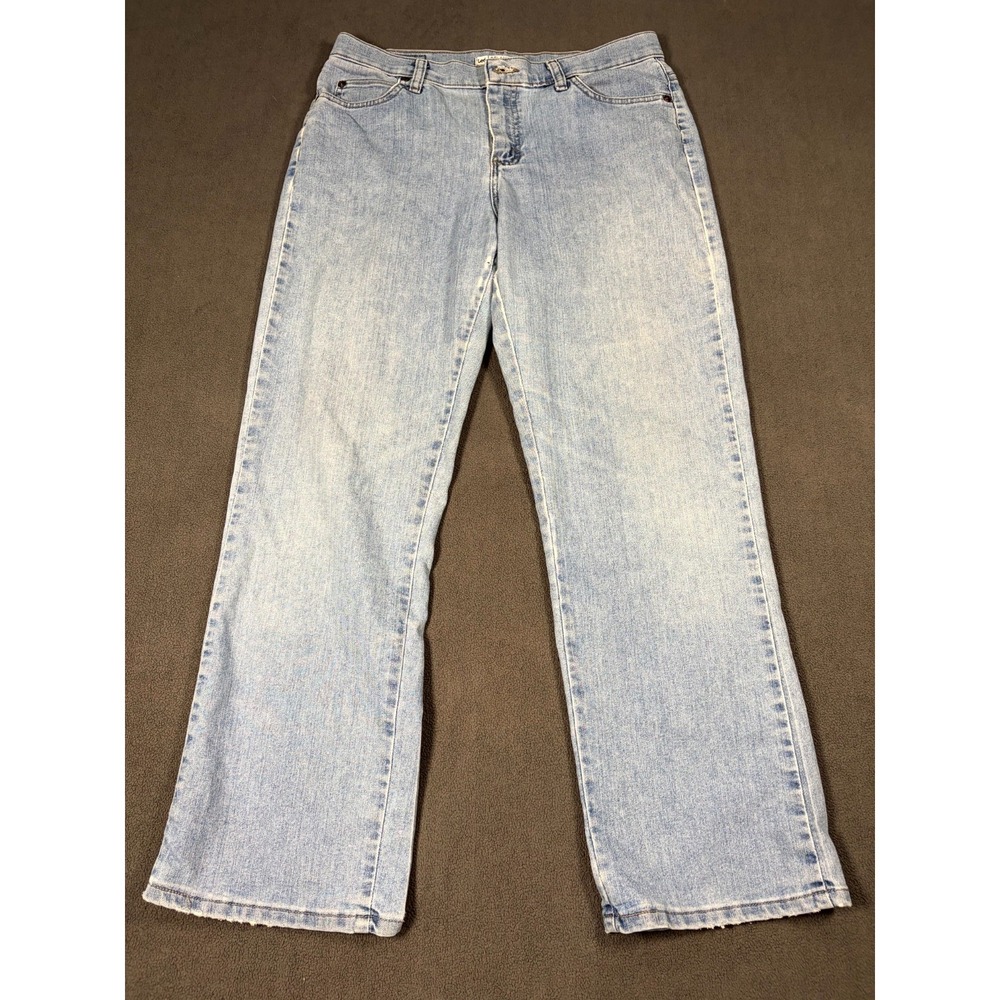 Lee Relaxed Fit Straight Jeans Womens 8S Blue Denim Cotton Mid Rise Light Wash